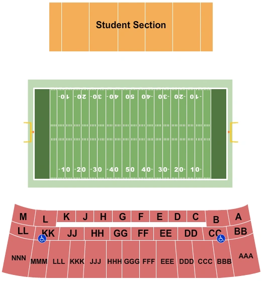 Robert W. Plaster Stadium Seating Chart